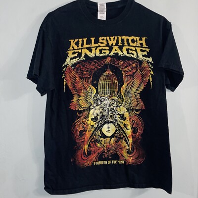 Killswitch Engage Concert Tour Shirt Strength Of Mind SZ M Black Music Tee Rock