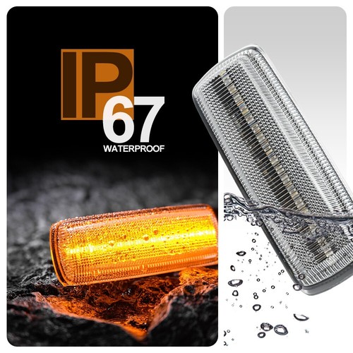 2x Front Amber LED Side Marker Lights For 1989-1998 Nissan 180SX JDM Spec Smoked - Foto 12 di 12
