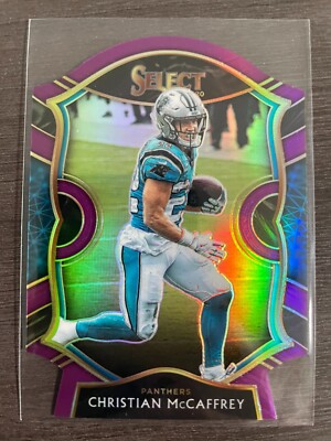 2020 Panini Select Christian McCaffrey Concourse Level Purple Die Cut Prizm #7
