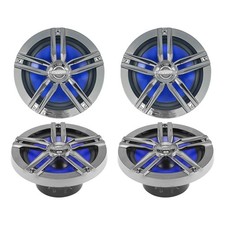 4 x Enrock Marine High-Performance 6.5" Speakers Charcoal