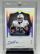 2020 Flawless Rookie Shadow Signatures D'Andre Swift Silver 20/20 Auto Lions NM+