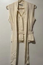 Yves Saint Laurent Cream Tie Top