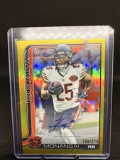 2025 Topps Chrome Rookie Autographs - Kyle Monangai Yellow Refractor /275