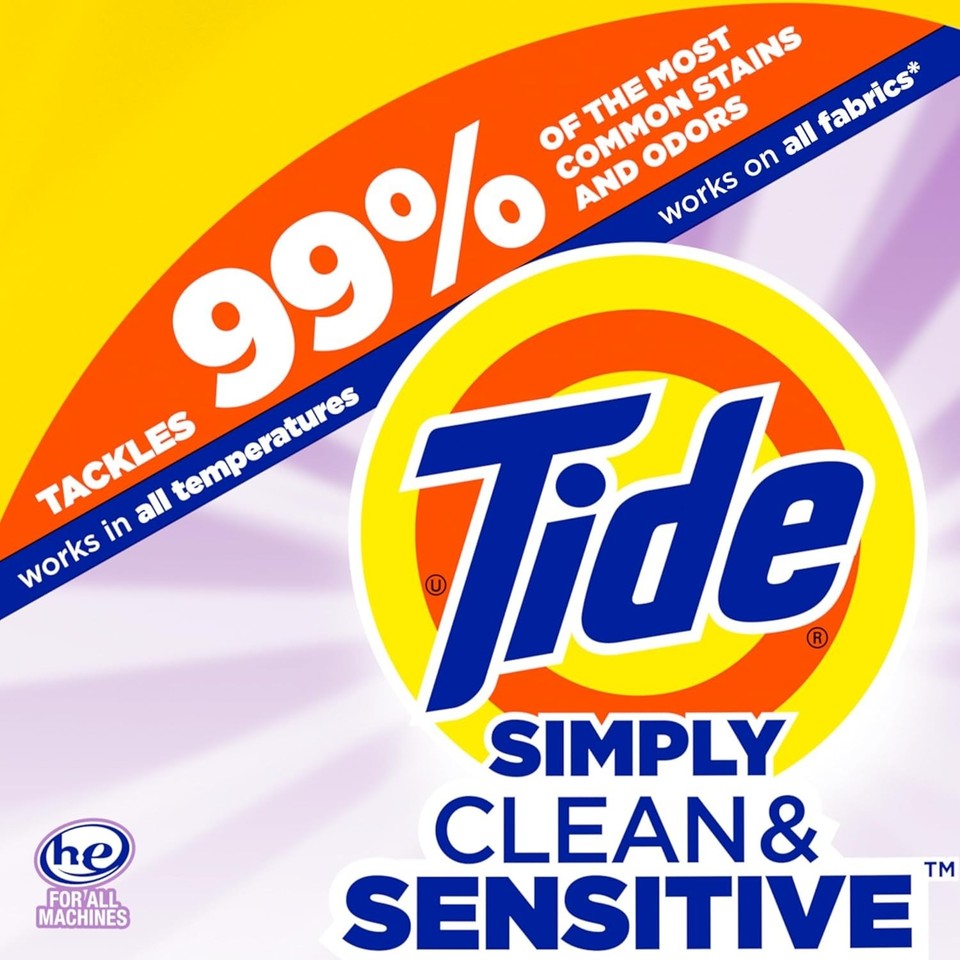 Tide Simply Clean &amp; Sensitive Liquid Laundry Detergent,Cool Cotton ...