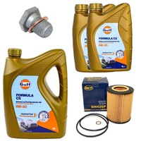 MotoröL Filter Set Gulf Formula CX 5W-30 7 Liter + Schraube FüR BMW 7Er 730I Li