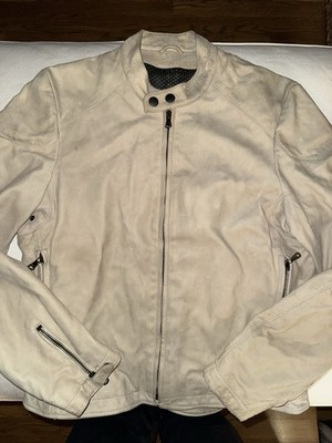 Women s Kruger The Speedmaster Leather Jacket BEIGE Size Large
