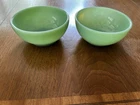Vintage FIRE KING Oven Ware Green Jadeite Chili Soup Cereal 5" Bowl Set of 2