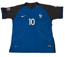 Authentic Nike France National Team Euro 2016 #10 Karim Benzema Jersey Sz Large