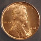 1930 Lincoln Cent. ANACS MS-64 RED. Starts at .99. NO RESERVE
