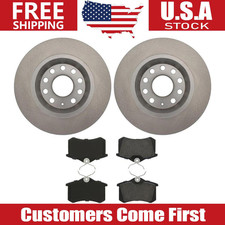 Rear Brake Rotors + Ceramic Brake Pads for 2006 - 2009 2010 2011 2012 Seat Leon