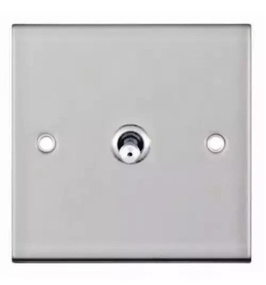 1 GANG KIPP LICHTSCHALTER 2-WEGE 10 AMP SATINIERT EINZELNE LICHTSTECKDOSE