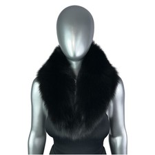 BLACK FOX Shawl Collar, 30 L, Certified Vintage Fur