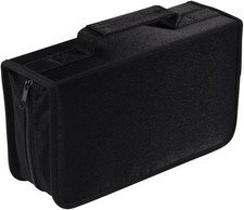 128 Capacity CD/DVD case Wallet, Storage,Holder,Booklet by 128 Black