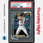 2024 BOWMAN DRAFT #BDC-22 KONNOR GRIFFIN CHROME REFRACTOR 1ST PROSPECT PSA 10