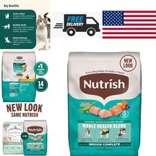 Indoor Complete  Dry Cat Food 14 Pounds Chicken Lentils Salmon Recipe 3.57 per pound