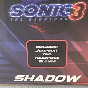 Shadow Deluxe Sonic Hedgehog 3 Movie Halloween Child Costume Boys S 6/7