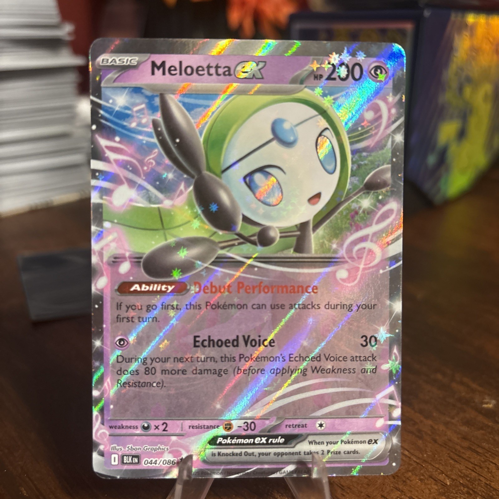 Meloetta ex 44/86 - Black Bolt English EX Holo (NM +)