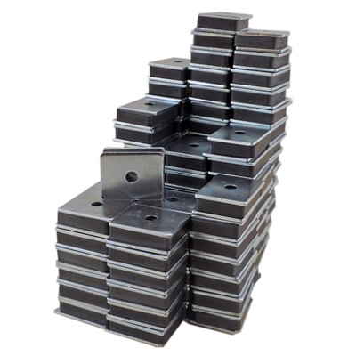 Ceramic Latch Magnet Assemblies - Rectangular with Center Hole, Zinc Plated, ...