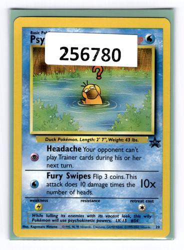 (256780) PSYDUCK Pokemon WOTC Black Star Promo Card # 20  from Pokémon League