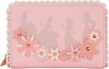Loungefly Disney Princess Stained Glass Floral Lace Zip Around Wallet Purse