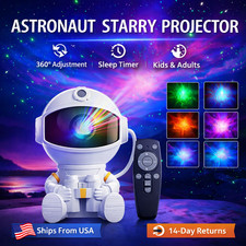 Astronaut Night Light Lamp Starry Galaxy Projector Space Nebula Star w Remote