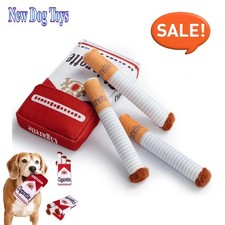 1 Pc Cigarette Dog Toy Funny Squeaky Stuffed Plush Toys for Medium Small Dog