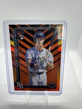 2025 Topps Update Series - Jake Mangum #US306 Holiday Orange & Black Foil (RC)