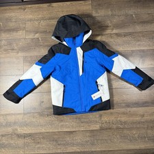 Obermeyer Fleet Hooded Ski Jacket Summit Blue Boys Teen Youth Size M 10-12 NWT