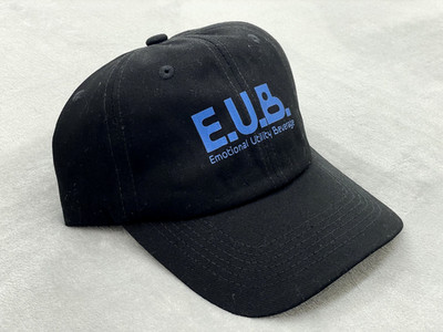 Emotional Utility Beverage E.U.B. Hat Black Adjustable Strapback Logo Motivation