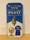 Vintage Pabst Blue Ribbon Beer Wooden Sign 23 1/2” X 10 3/4”