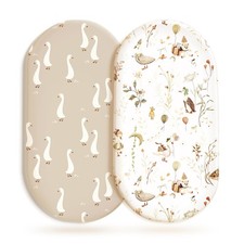 Stretchy Ultra Soft Fitted Bassinet Sheets 2 Pack, Universal Fitted for Baby ...