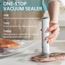 Vacuum Sealer, Handheld Vacuum Sealer for Food, Portable Vacuum Sealer Kit P4b