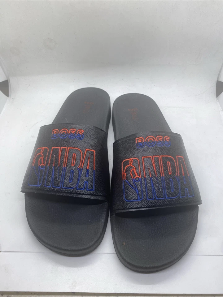 Auténticas dos pares de diapositivas Hugo Boss para hombre talla diez Foto 2 de 4