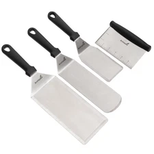 Metal Spatula Griddle Accessories Set - Griddle Scraper Flat Spatul... Fast Ship