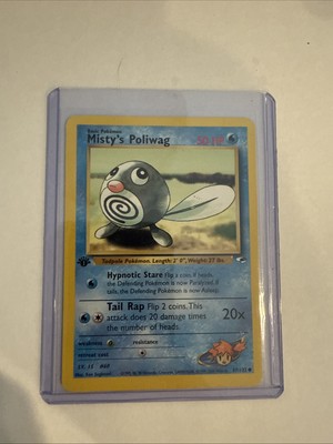 Pokemon Tcg Misty's Poliwag 087/132 Gym Heroes Regular 1st Edition NM
