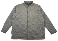 Patagonia Tough Puff Shirt Jacket Quilted Gray Snap Button Men's XXL