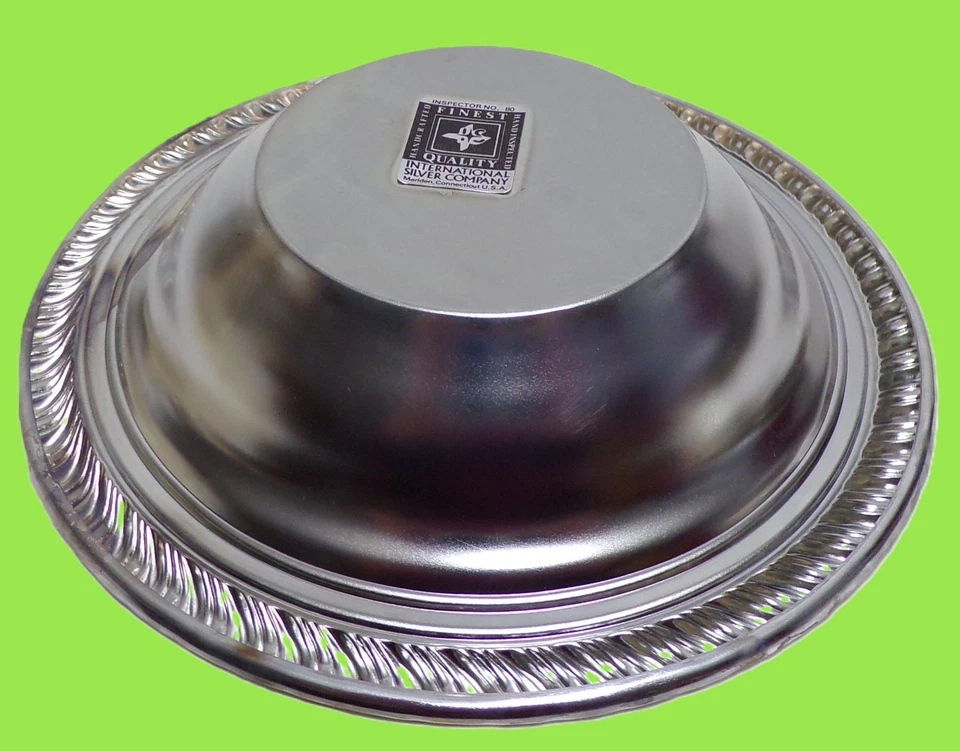 Silver Plated Dinnerware, 6.5" Diameter Round Bowl with Ropelike Edges - Image 4 of 4
