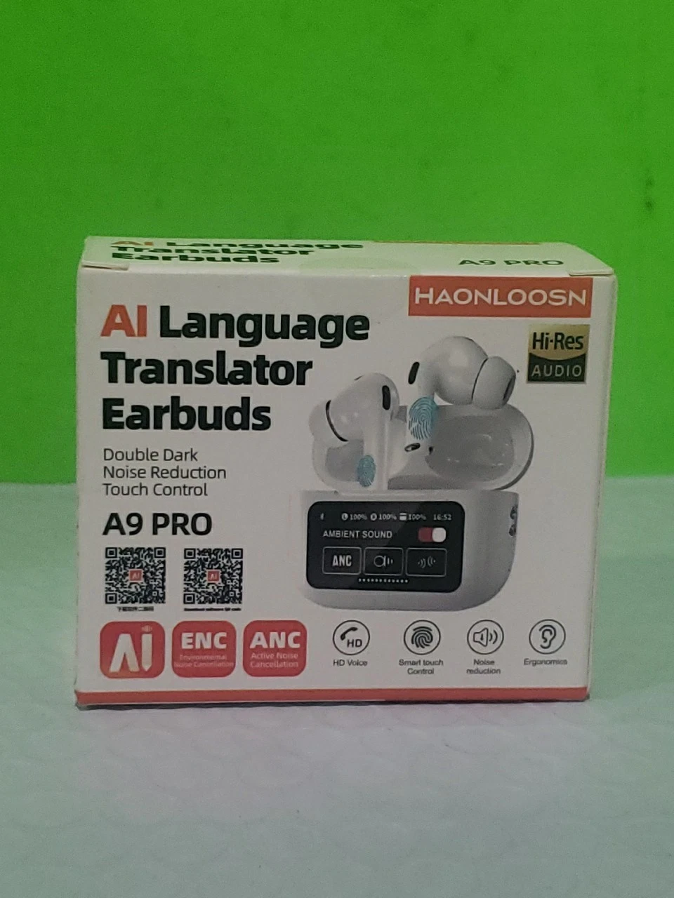 A9 Pro ANC/ENC Wireless Earbuds Bluetooth with LED Display and Charging Case New