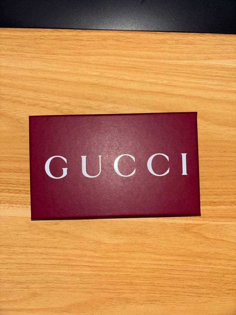 Gucci Script Zip Key Case Coin Case Gray Leather … - image 6