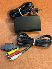Official Nintendo 64 N64 AC Power Adapter NUS-002 & AV Cable Bundle OEM Lot!