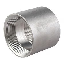 Zoro Select 40Fc111n020 304 Stainless Steel Coupling, 2 In X 2 In Fitting Pipe,