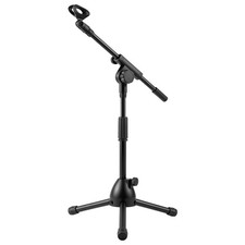 Tripod Mic Stand Adjustable Holder Floor Microphone Boom Arm 15"-27" extendable
