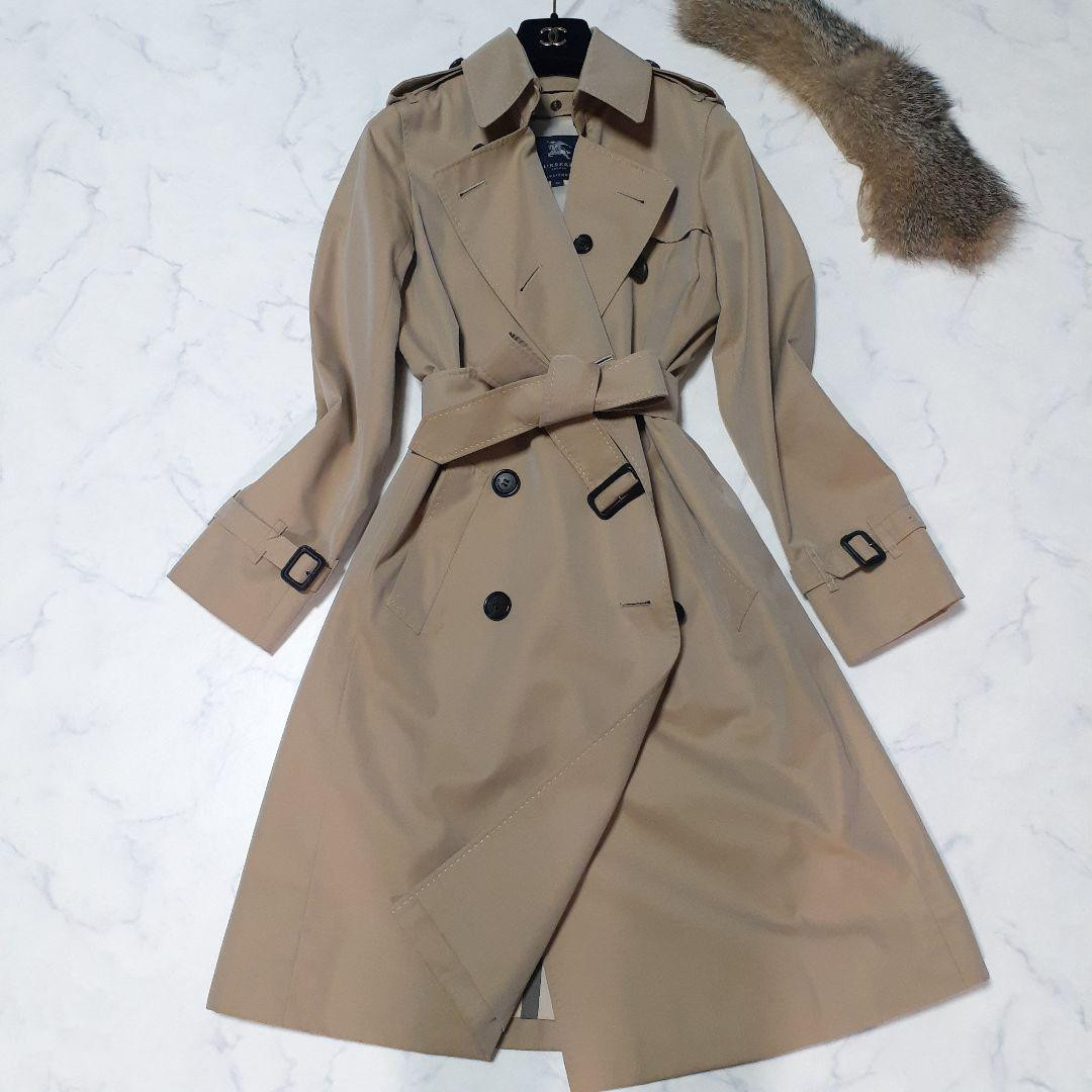 【関税&送料込み】Burberry Long Ash-Coloured And Nylon Tre BURBERRY LONDON Mega Check Liner 3Way Trench Coat Women's