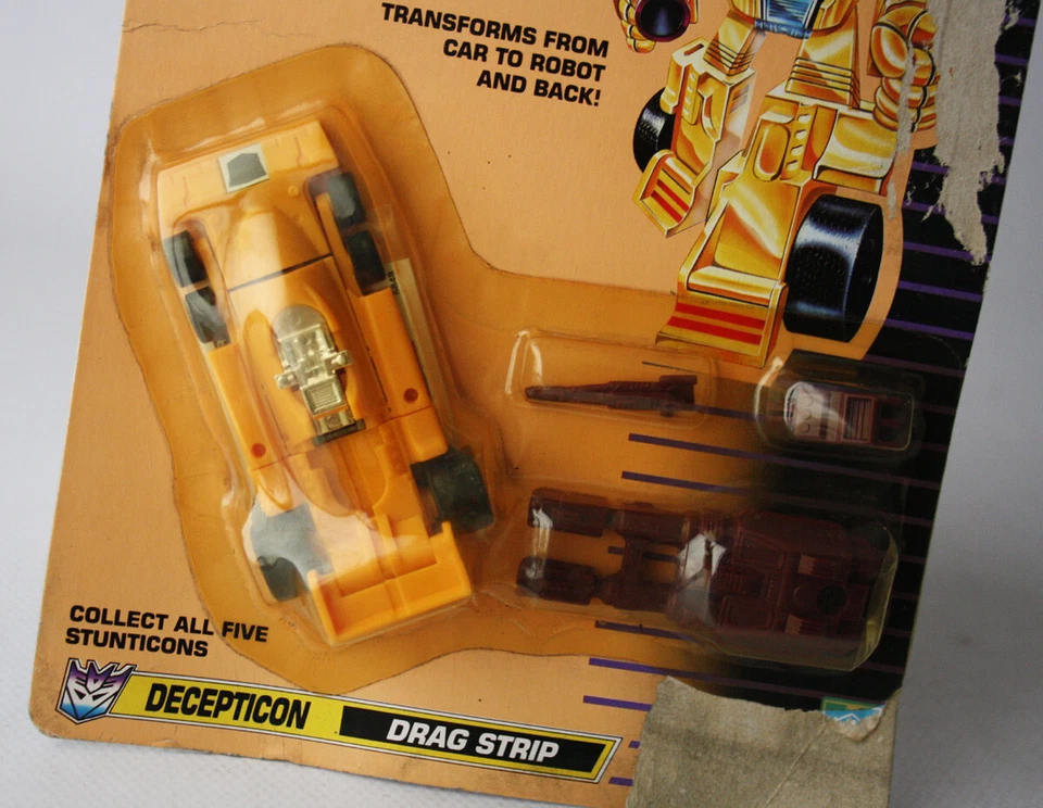 RARE VINTAGE 1989 TRANSFORMERS G1 CLASSIC STUNTICON DRAG STRIP EUROPEAN NEW ! - Image 4 of 4
