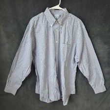 Brooks Brothers 1818 Shirt XL Regent Fit Pink Navy Check Cotton Button Down