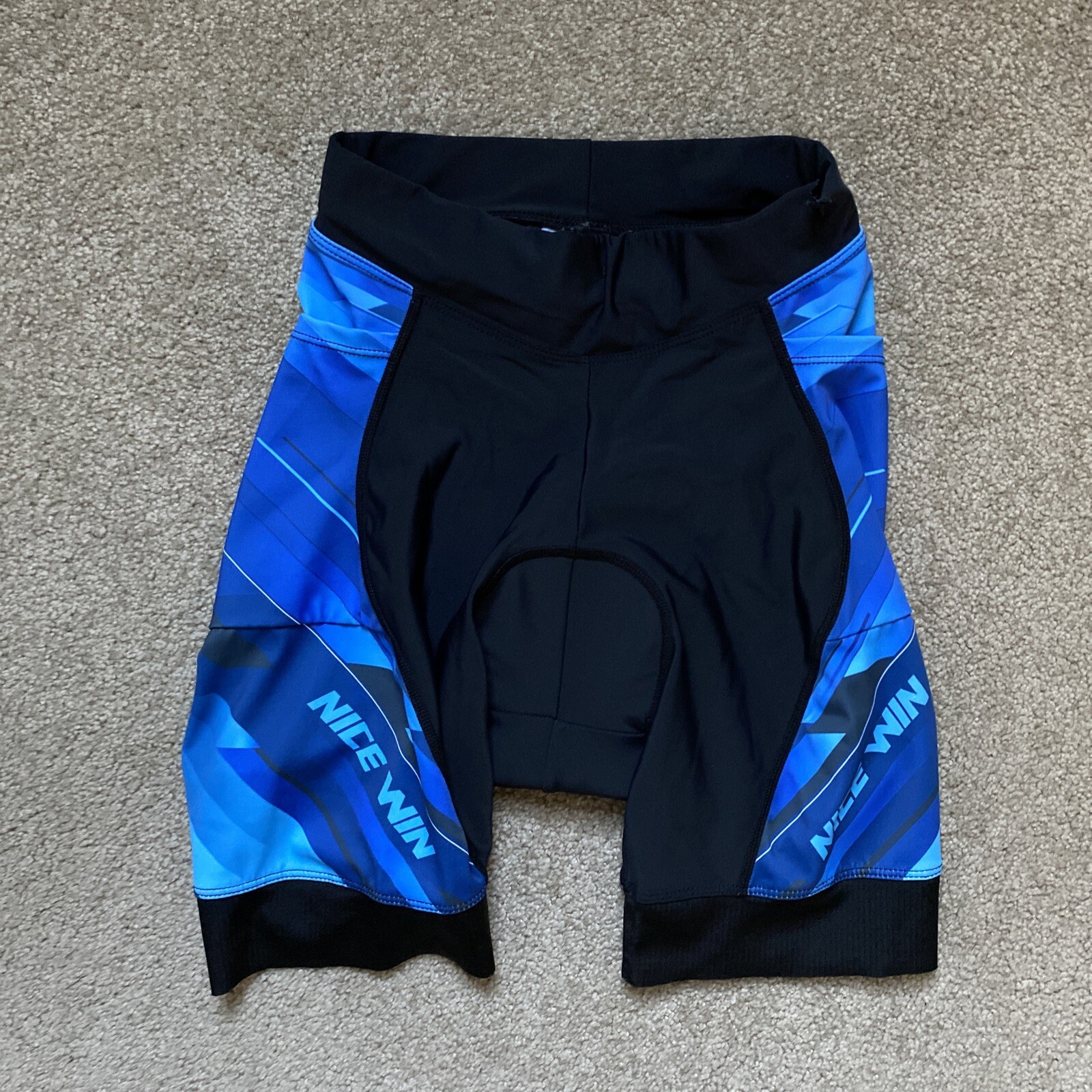 Womens Nice Win size S Padded Bike Shorts Side Pockets Zip Back Pocket EUC  | eBay