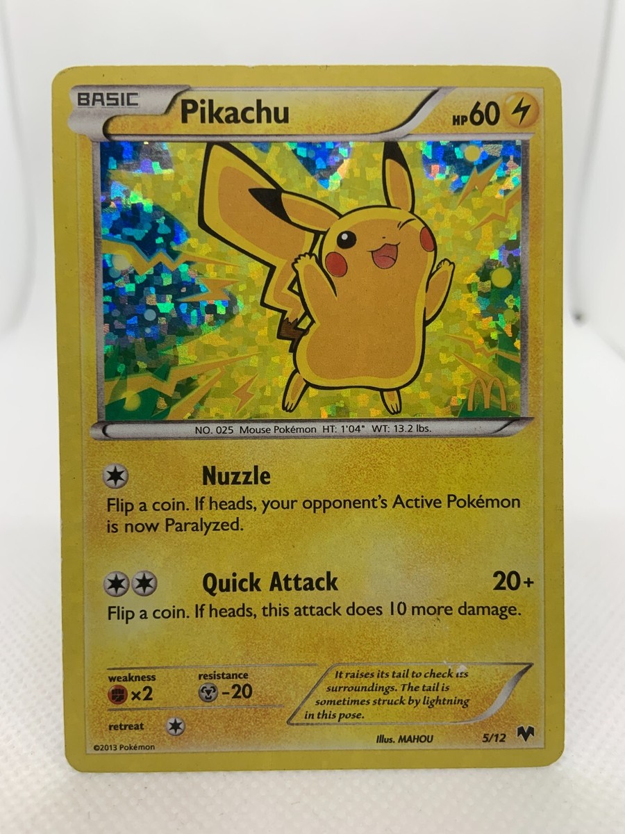 Pikachu 5/12 Holographic Rare Mcdonalds Pokemon 2013 | eBay