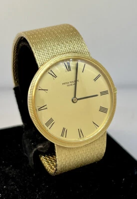 Patek Philippe Calatrava or Jaune Bracelet Cadran Champagne Homme Montre 3758/1 - Photo 1/4