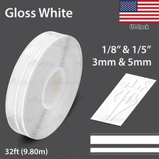 9/16" 15mm Vinyl Pinstriping PinStripe Styling Double Line Sticker GLOSS WHITE