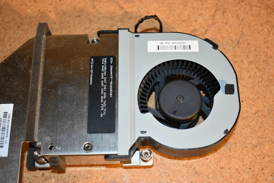 Conjunto de disipador térmico y enfriador de ventilador HP Z2 G3 Mini 907102-001 907098-001 CPU Foto 2 de 4